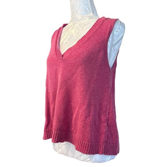 Anthropologie Pink Knit Top Womens Sz XS V Neck Sleeveless Flowy Summer Boho - Picture 16 of 16